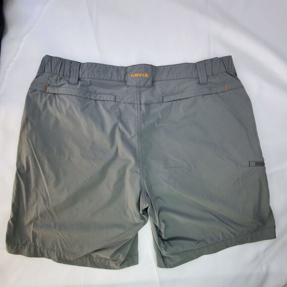 Orvis Mens XL Gray Nylon/Spandex Cargo Shorts Hiking Outdoors Gorpcore - Picture 2 of 10